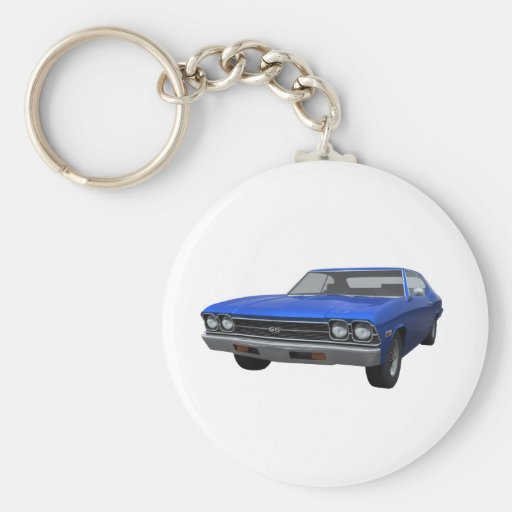 1969 Chevelle SS: Blue Finish Keychains