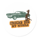 1969 Chevrolet Camaro SS Round Stickers