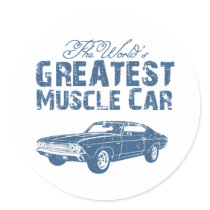 1969 Chevrolet Chevelle 396 SS Round Stickers