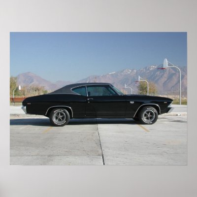 1969 Chevrolet Chevelle SS Poster by CarPictures. Black 1969 Chevrolet Chevelle SS