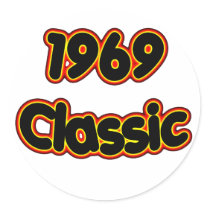 1969 Classic Round Stickers