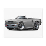 1969 Coronet RT Grey-Black Convert Post Card