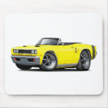 1969 Coronet RT Yellow-Black Double Scoop Hood Car Mouse Pad