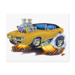 1969 GTO Gold Car Postcards
