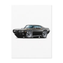 1969 GTO Judge Black Car Post Cards