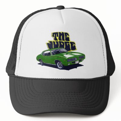 1969 GTO Judge Green Car Mesh Hat by maddmaxart