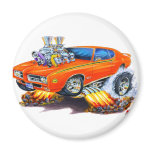 1969 GTO Judge Orange Car Magnet