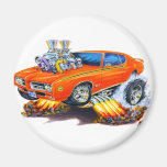 1969 GTO Judge Orange Car Magnet