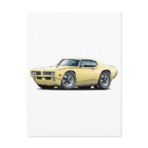 1969 GTO Judge Yellow Car Post Card