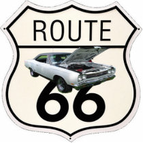 1969 GTX / Route 66 sign Photo Cutouts