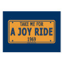 1969 Joy Ride Car business cards