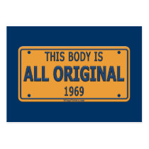1969 Original Car Body Business Card Template