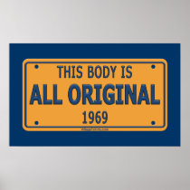 1969 Original Car Body Posters