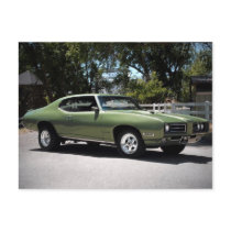 1969 Pontiac GTO Classic Muscle Car Postcard
