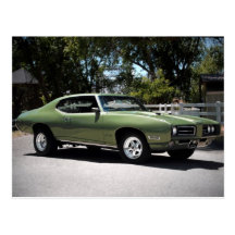 1969 Pontiac GTO Classic Muscle Car Postcard