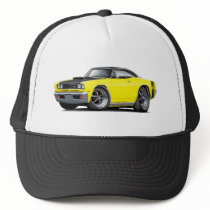 1969 Super Bee Yellow-Black Top Car Mesh Hats