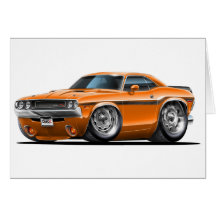 1970-72 Challenger Orange Car Card