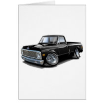 1970-72 Chevy C10 Black Truck Greeting Card