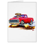 1970-72 Chevy C10 Red Longbed Greeting Card