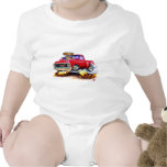 1970-72 Chevy C10 Red Truck Baby Bodysuits