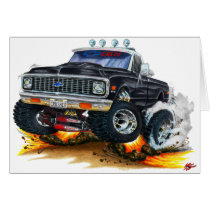 1970-72 Chevy CK1500 Black Truck Card