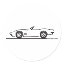 1970-72 Corvette Convertible Round Stickers