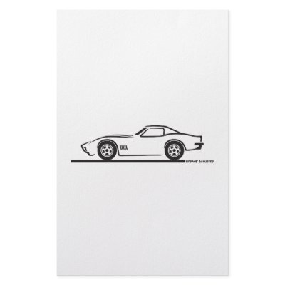 1970-72 Corvette Stationery Paper by frengi