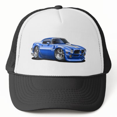 1970 72 Trans Am Blue Car Hat by maddmaxart Hat Template