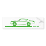 1970-74 Duster Green Car Bumper Sticker