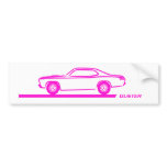 1970-74 Duster Pink Car Bumper Stickers