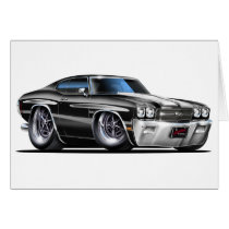 1970 Chevelle Black-White Car Card