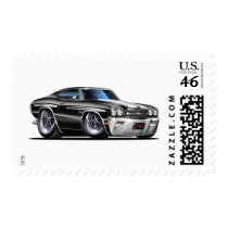 1970 Chevelle Black-White Car Stamps