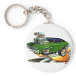 1970 Chevelle Green-Black Car Keychain
