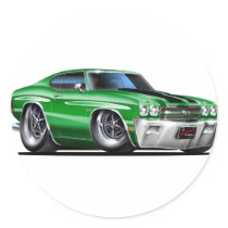 1970 Chevelle Green-Black Car Sticker
