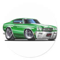 1970 Chevelle Green-White Car Stickers