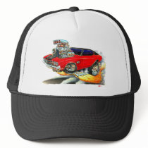 1970 Chevelle Red-Black Top Car Mesh Hats