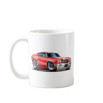 1970 Chevelle Red-White Car Coffee Mug