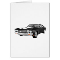 1970 Chevelle SS: Black Finish: Greeting Card