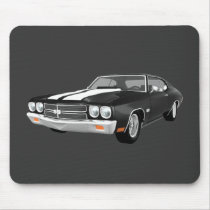1970 Chevelle SS: Black Finish: Mousepads