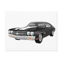 1970 Chevelle SS: Black Finish: Post Card
