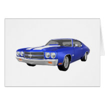 1970 Chevelle SS: Blue Finish: Cards