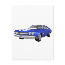 1970 Chevelle SS: Blue Finish: Post Card