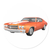 1970 Chevelle SS: Orange Finish: Round Sticker