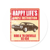 1970 Chevrolet Chevelle SS 454 Stickers