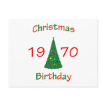 1970 Christmas Birthday Postcards