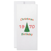 1970 Christmas Birthday rack cards