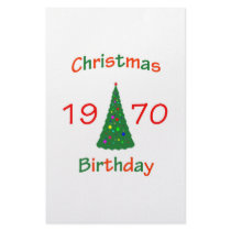 1970 Christmas Birthday Stationery Paper