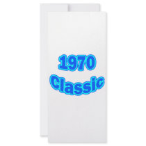 1970 Classic Blue Rack Card Template