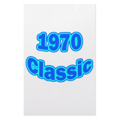 1970 Classic Blue Stationery Design by birthyeardesigns3