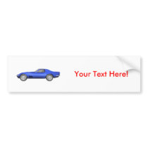 1970 Corvette Sports Car: Blue Finish Bumper Sticker